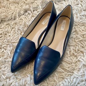 Cole Haan Dellora Skimmer Flats - Marine Blue Leather - 7.5B - New with Box
